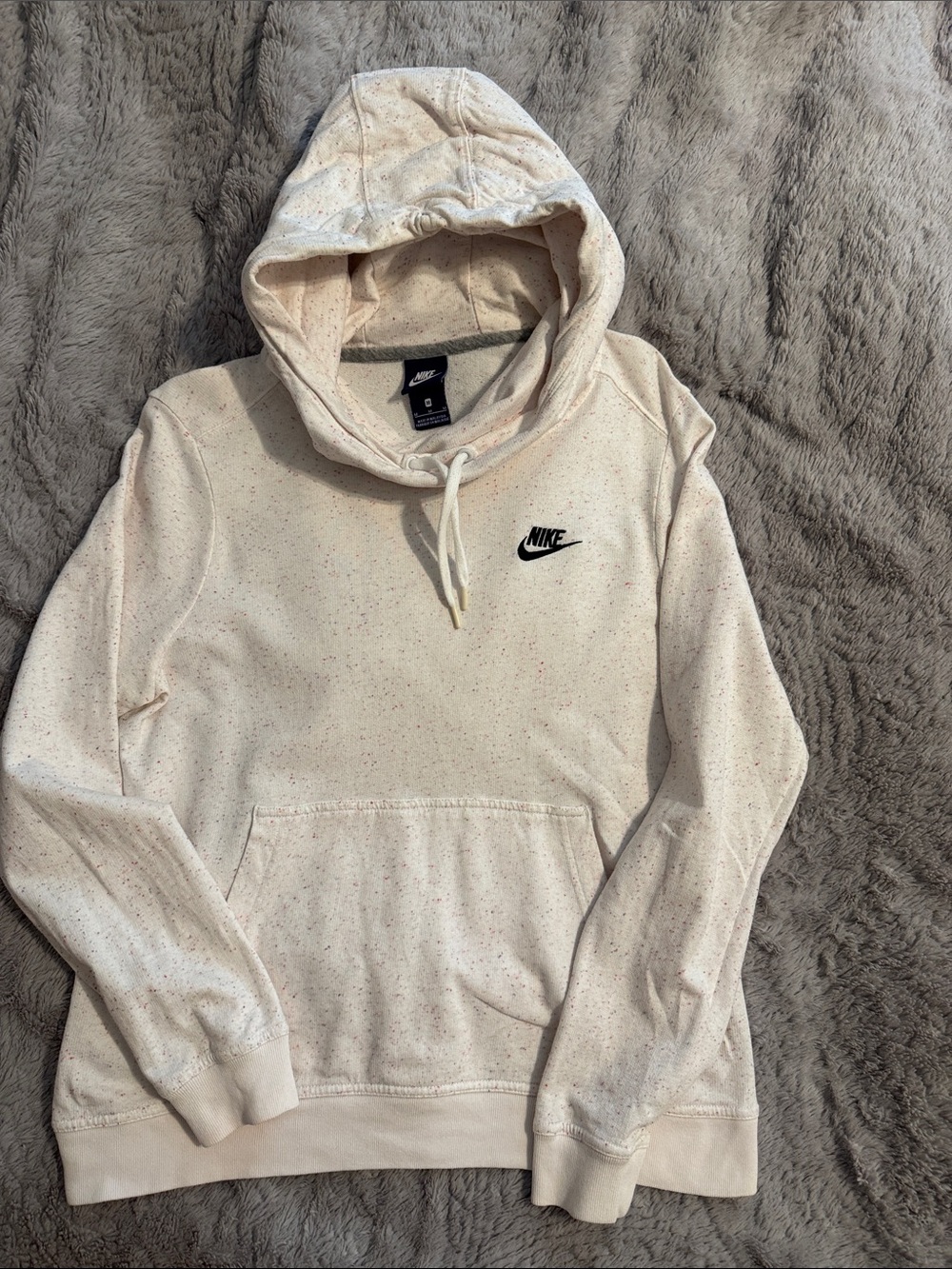 Nike light pink Speckled Pullover Hoodie